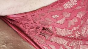 Red Lace Panty Play