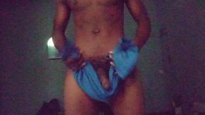 Big black dick femboy plays alone naked Strafhard2k