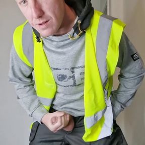 Hi viz ginger scally tradie vaping