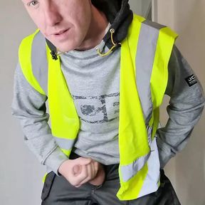 Hi viz ginger scally tradie vaping