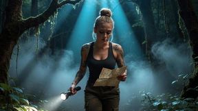 the horny adventurer couldn t wait in the forest - ai generated content
