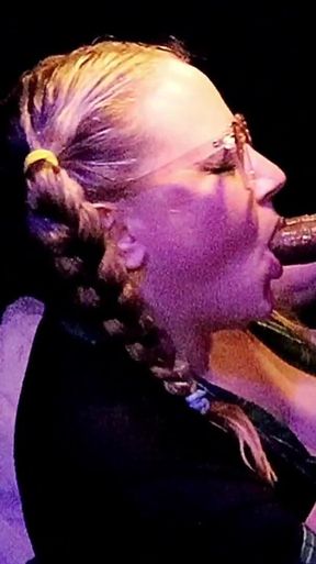 Cosplay Mature with Pigtails Gives Sloppy Deepthroat and Swallow Cum