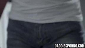 Hung daddy gets sucked off then rams stepson raw