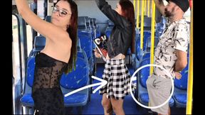 College student being tapped by stranger on the bus!
