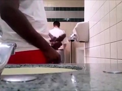 Str8 bbc play in public toilet