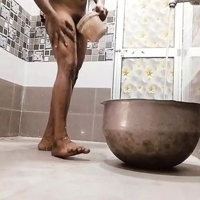 Desi Boy Bathroom Shower Enjoy Masturbation and Ass Fingring