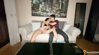 I sucked his cock till he gagged while she ate me out on the couch