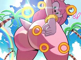 Amy's slut slaps her overweight, fleshy, soaked ass