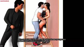 Couple&#039;s Love 08 - Cuckold Husband Watches His Hotwife Kissing Another Man in Front of Him - 3D Porn Game
