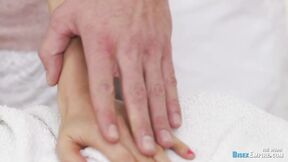 Housewife gets massage lesson to please her hubby