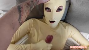 Latex Doll Vika Jerks Off and Gets Fucked in BDSM Session
