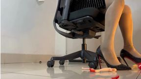Tiny Bimbo Brat Crushed and Stomped at Work - Ignorant Giant
