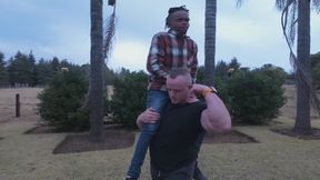 Muscle & Giant Lift and Carry Tiny Twink Off the Ground – Part 1