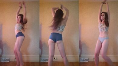 Brunette Kpop Solo Tease Dance Strip Panties Red Hot Amateur HD Music