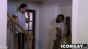 Ebony stud Noah Donovan drilling his boyfriend Roman Todd