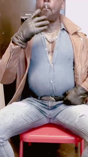 Black Denim Smoke Titplay & Wank