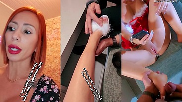 Littleangel84 -Le footjob de la mère noël !