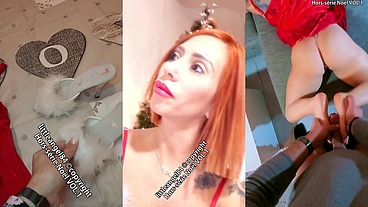 Littleangel84 -Le footjob de la mère noël !