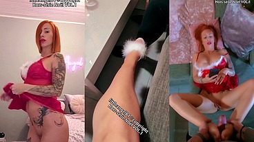 Littleangel84 -Le footjob de la mère noël !