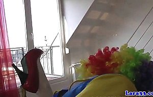 Bizarre british milf pussy fucked by clown