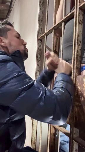 hot stepdaddy milking straight guy with monster cock