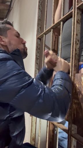 hot stepdaddy milking straight guy with monster cock