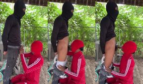 Hood nikka demanded I choke on his big dick behind the house nutted in under a minute