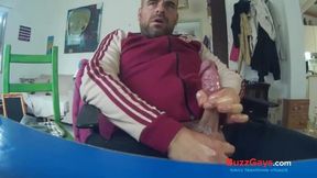 Big-Cock Bear Masturbating on Webcam