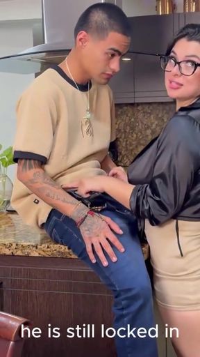 Unforgettable moment from &quot;My stepson&#039;s best friend asks me to take his virginity in exchange for cleaning my house!&quot;