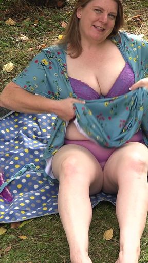 Masturbation in the Garden. Could the Pilot See Me?