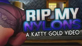 Kattie Gold in Rip My Nylons A Katy Gold Video - StockingsVR