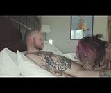 Massive titted goth BBW MILF gives an eye crossingly good blowjob
