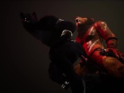 Furry threesome Anal 3D