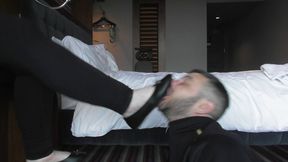 (12/5/2023) Vicious face kicking with filthy flats (Day 2 at hotel)