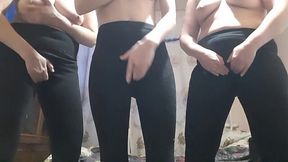 Slutty GFs Rub One Out in Leggings, Cum Like Fuckin' Fountains