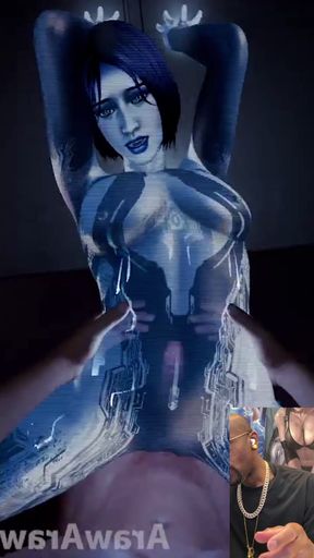 Tight Ass Pussy Cortana Getting Her Digital Bald Pussy Fucked
