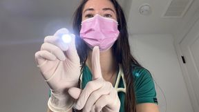 POV Professional Physical Exam in Green Scrubs 4K