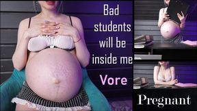 Teacher gets bas students inside Vore Roleplay Pregnant