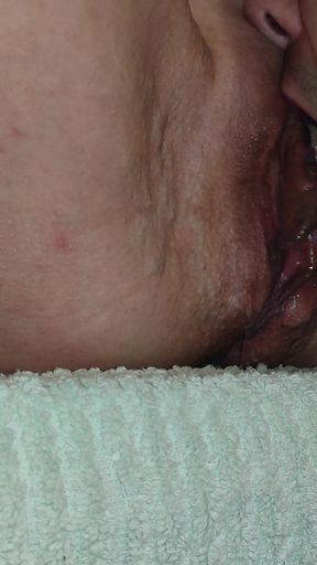 Squirt!!! My wife squirts into my mouth! Sign up! And jerk off with us,   Clip 1