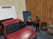Pantyhose BDSM: Spanked in the Garage