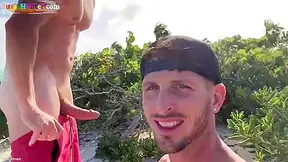 More Caribbean Vacay Fun - Jared Sucks A Load Out Of Cory On Beach Wh