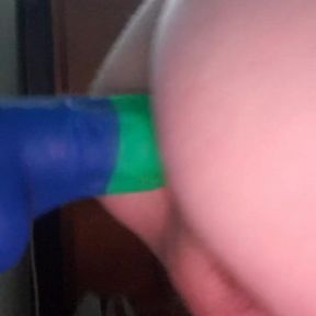 Boy fucks himself with dildo