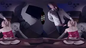 Maya Sinn gets horny and takes two big cocks in her wet pussy during a New