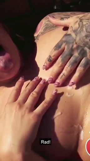 Captivating moment from &quot;German Highway: Hot Public Sex With 2 Milfs&quot;