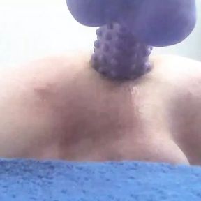 Me and the big hedgehog dildo. POV!