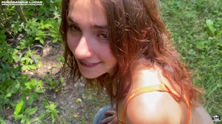 The eighteen-year-old cousin  goes for a ride on a motorcycle and ends up getting fucked in a meadow - Ada Paradiso and Lucas Purosangue