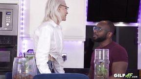 Stepgranny Jacy's Cum on Tits Relief for Black Boyfriend