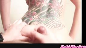 ”Tricia Rubbing Cock with her Butt with perfect tits”