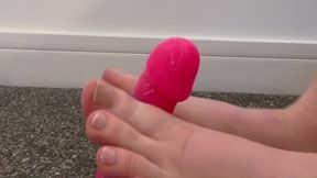 Dildo Footjob