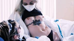 ”Crazy quarantine pandemic porn with blonde teen Lola Fae & her partner”